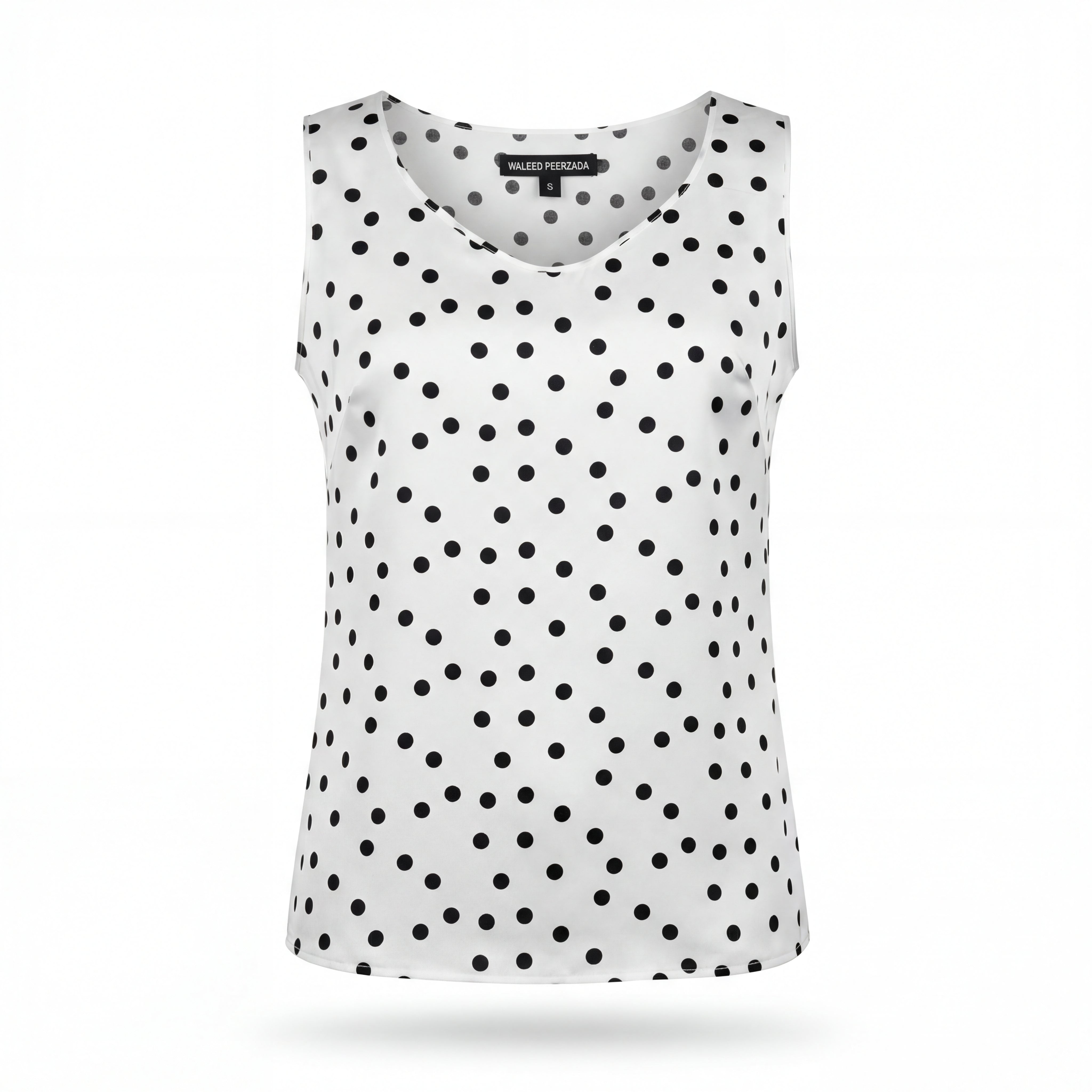 WP Warm White Polka Dot Virgin Silk Vest & Trousers Set-thumbmail-3