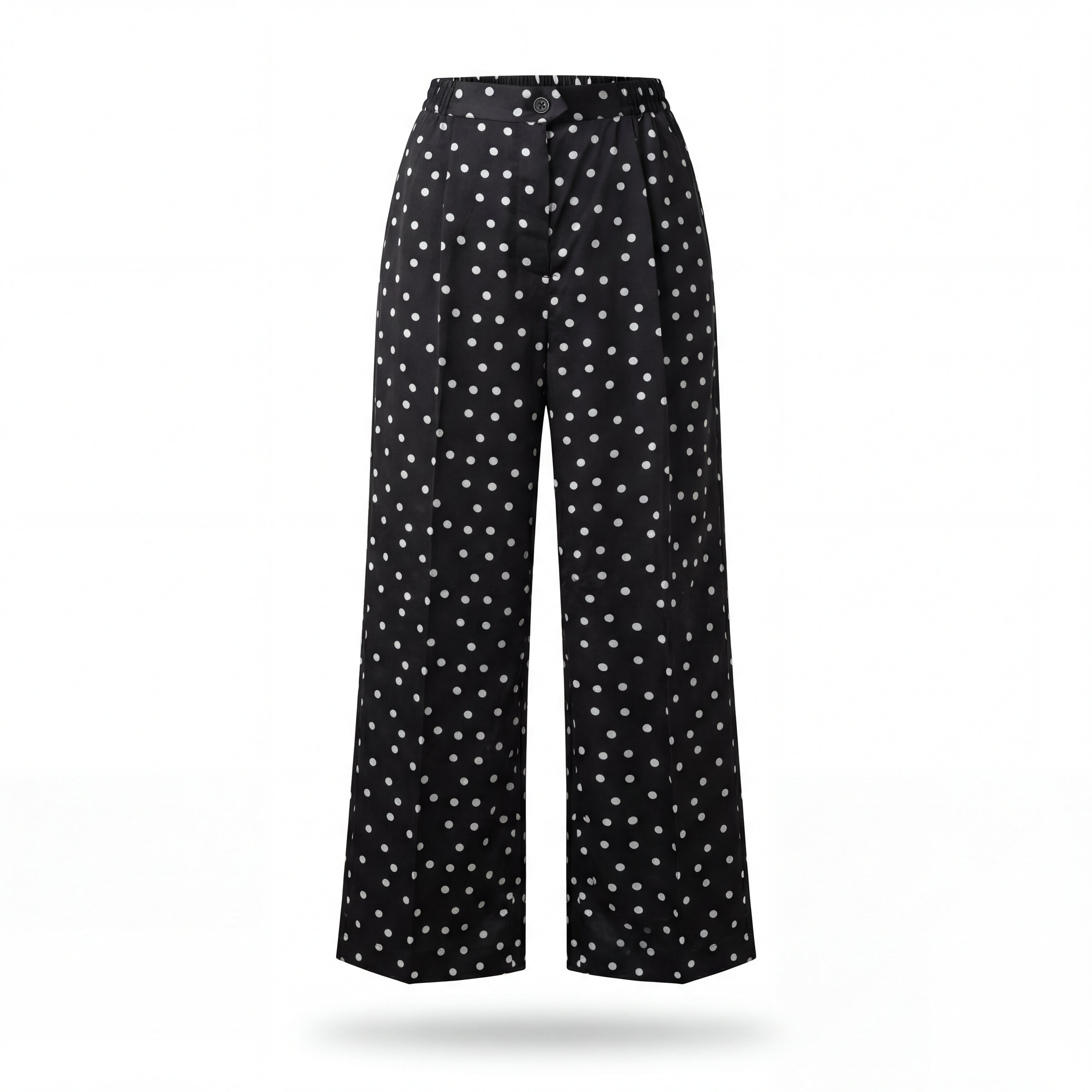 WP Black & White Polka Dot Virgin Silk Top & Trousers Set-thumbmail-3