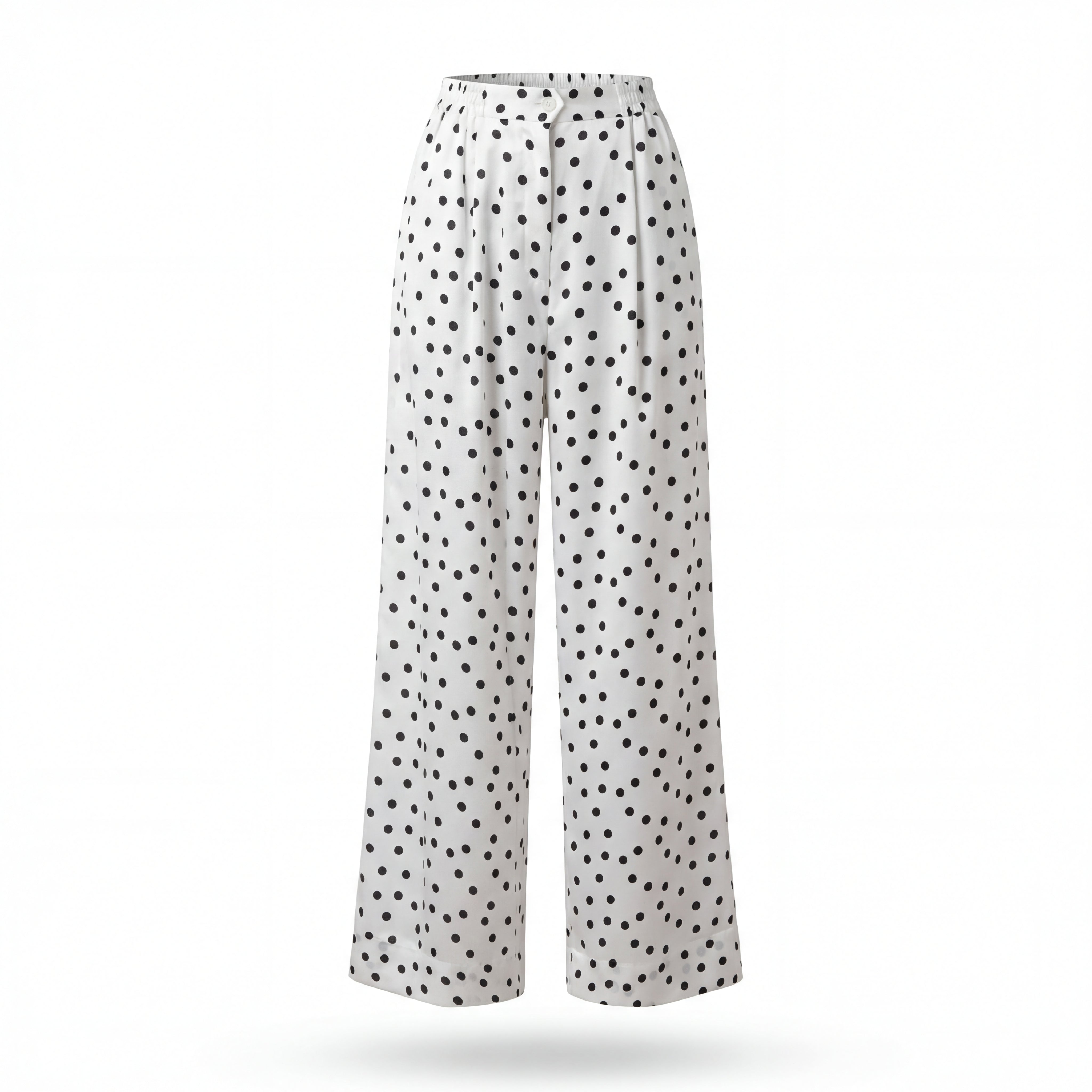 WP Warm White Polka Dot Virgin Silk Vest & Trousers Set-thumbmail-4