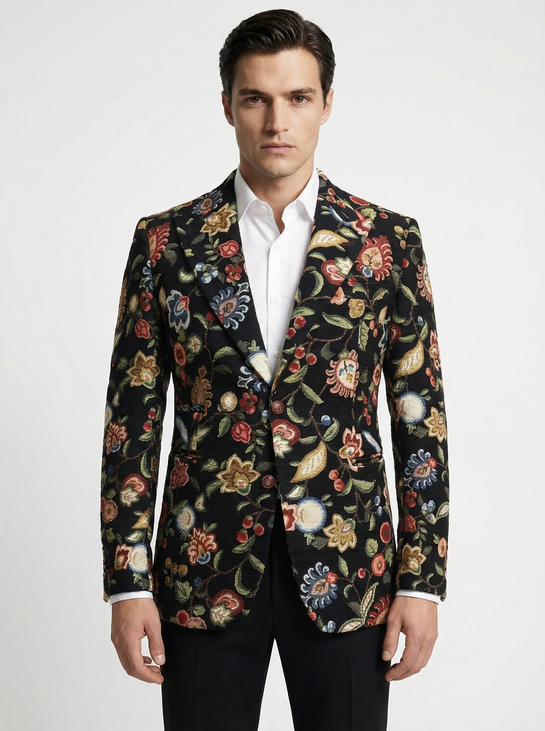 WP Premium Floral Velvet Suede Jacket Ensemble