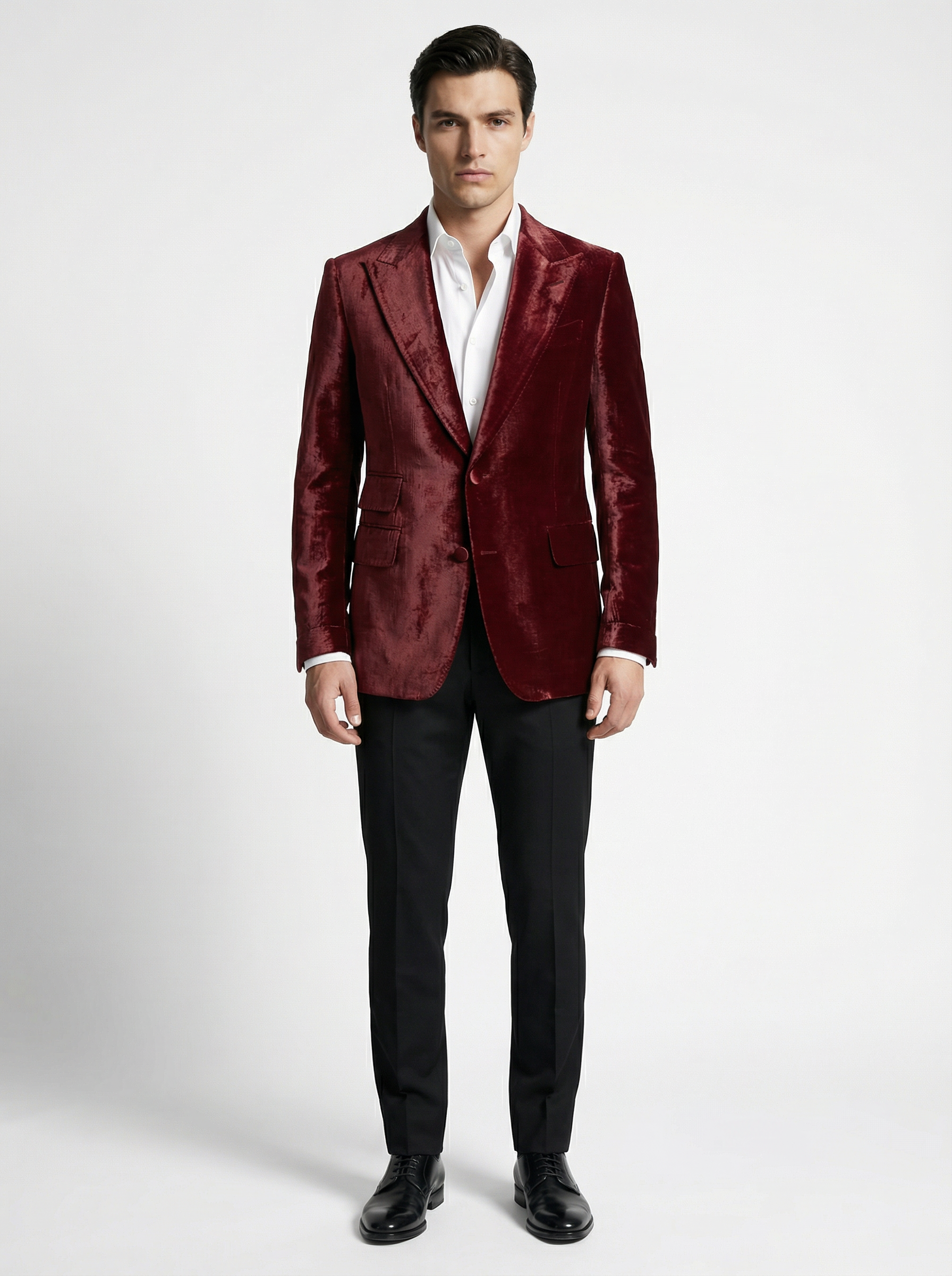 WP Deep Maroon Suede Velvet Jacket-thumbmail-3