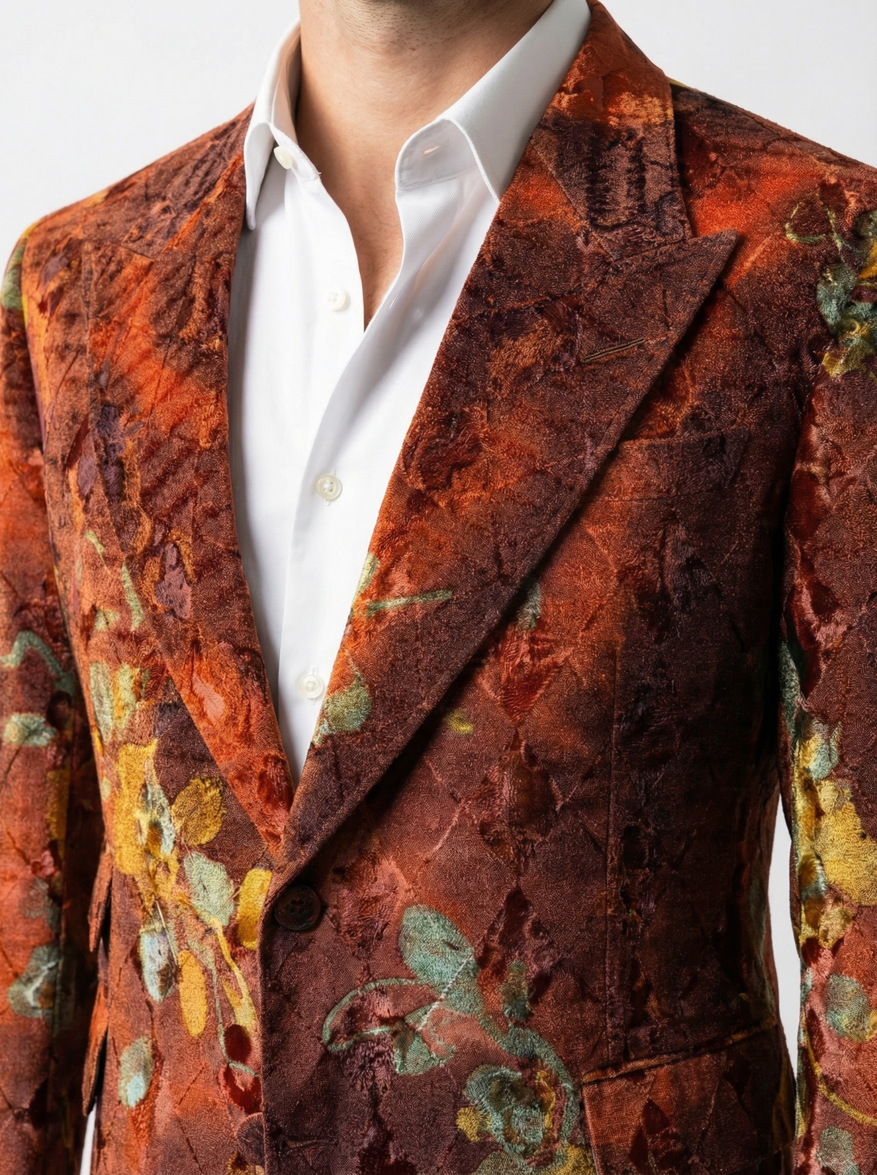 WP Wool Diamond Cut Multi-Colour Jacket Ensemble