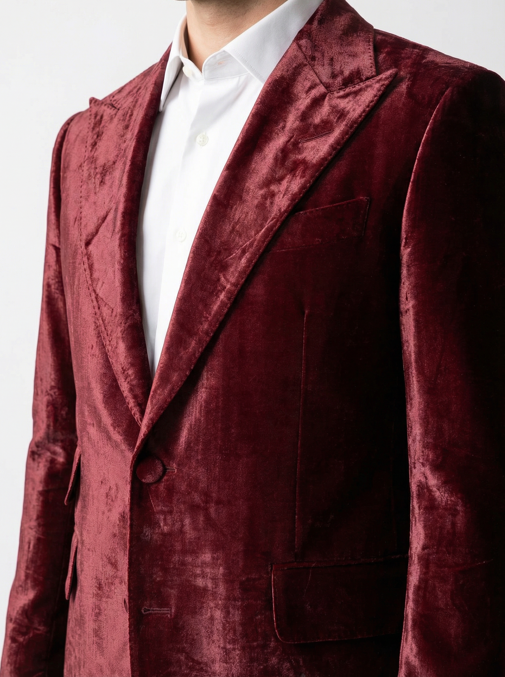 WP Deep Maroon Suede Velvet Jacket