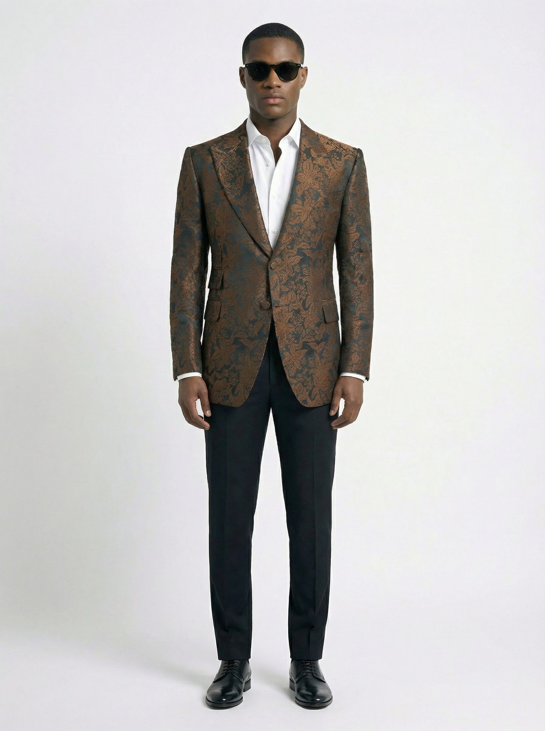 WP Wool & Silk Blend Jacket — Dark Green & Copper-thumbmail-3
