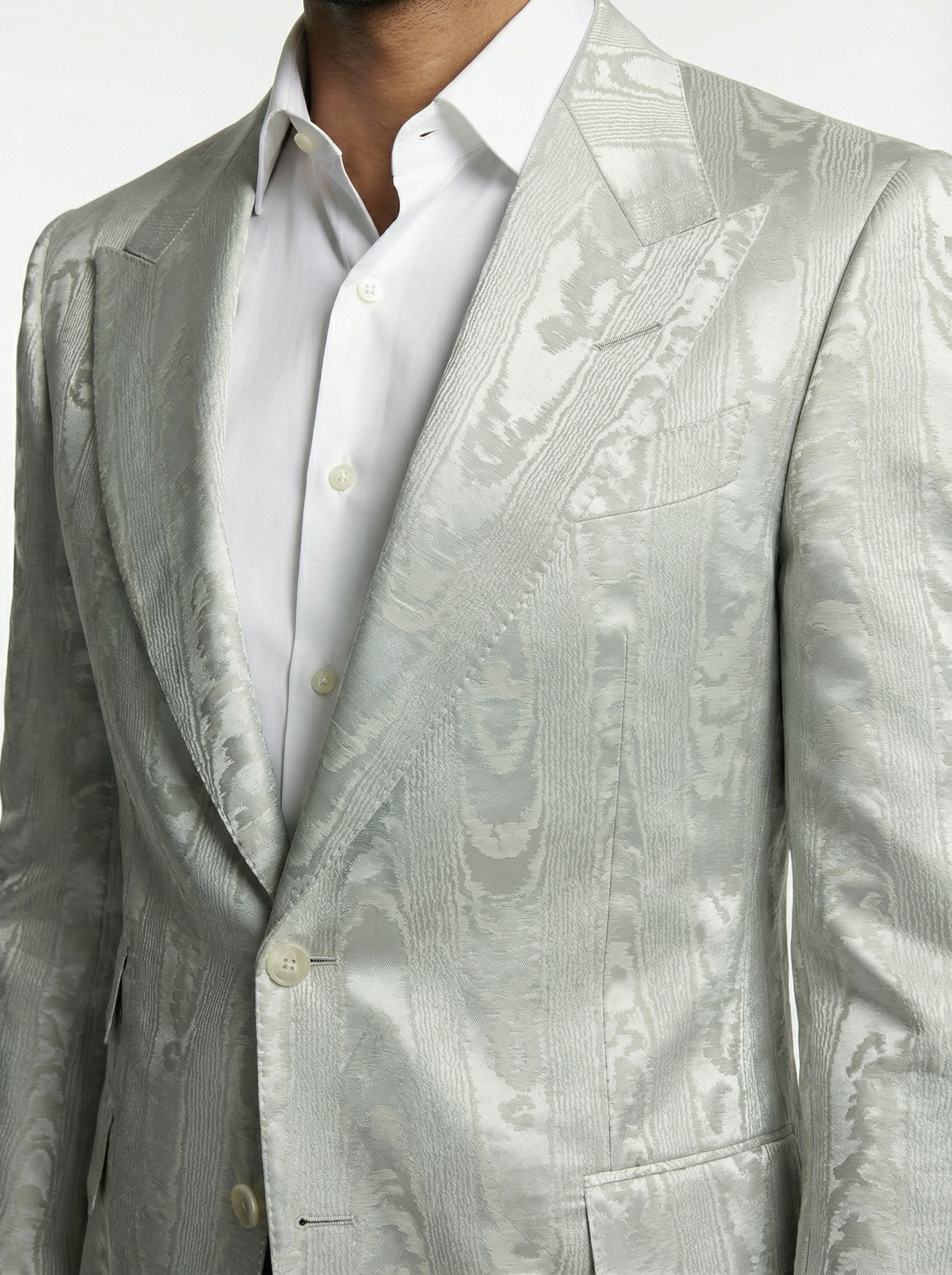 WP Embossed Texture Silk Jacket Suit