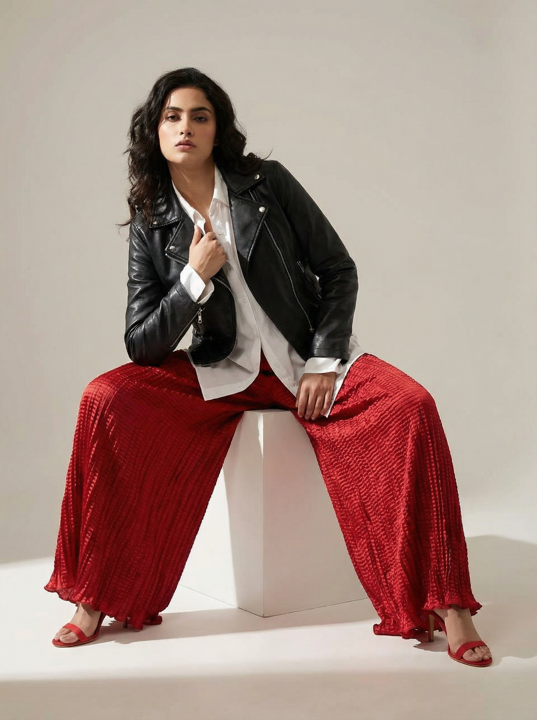 WP Zinnia Silk Crush Flow Pants Blood Red-thumbmail-5