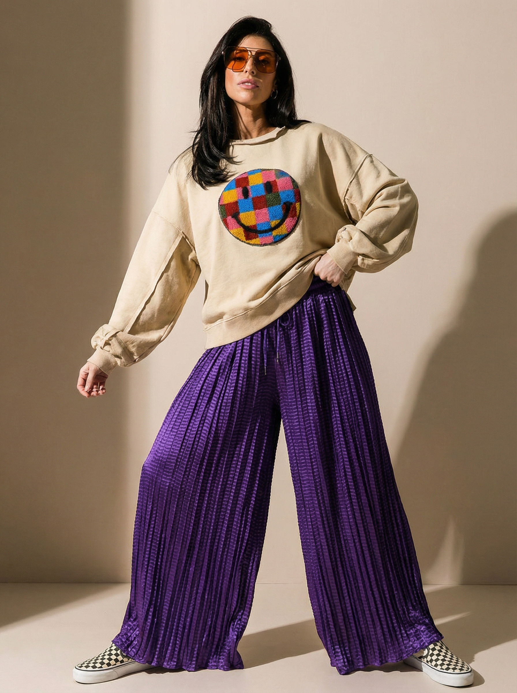 WP Zinnia Silk Crush Flow Pants Purple