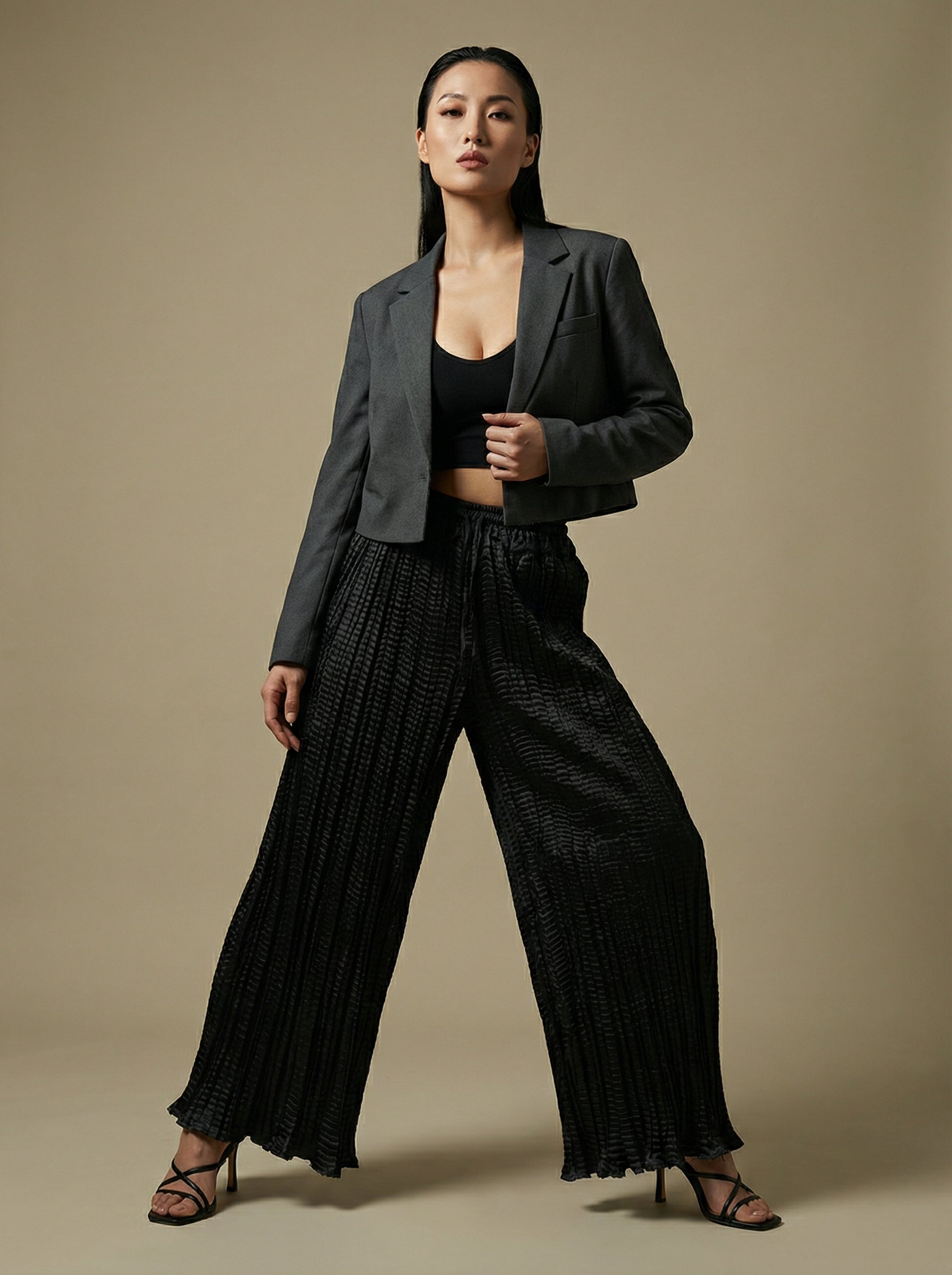 WP Zinnia Silk Crush Flow Pants Deep Black-thumbmail-3