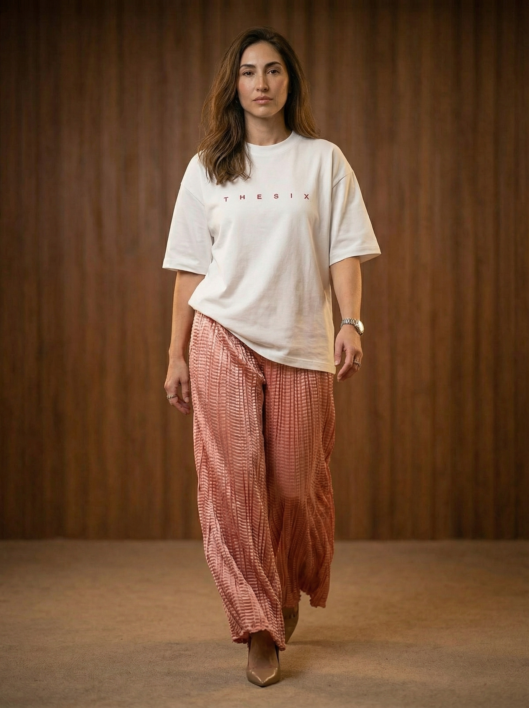 WP Zinnia Silk Crush Flow Pants Peach