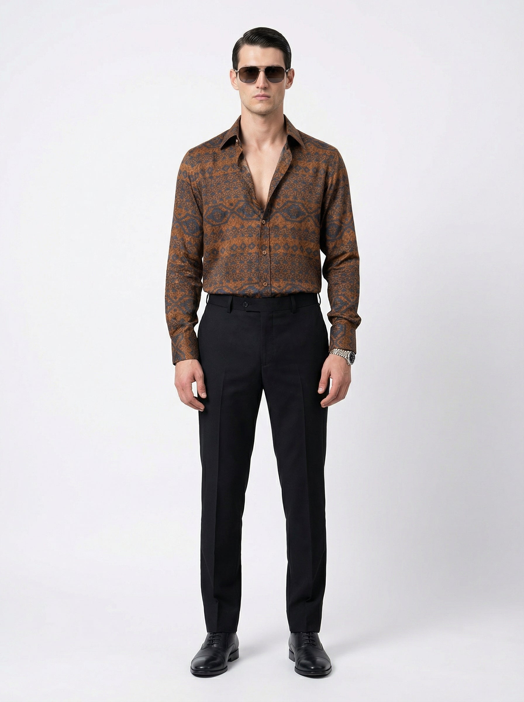 WP Virgin Printed Silk Shirt