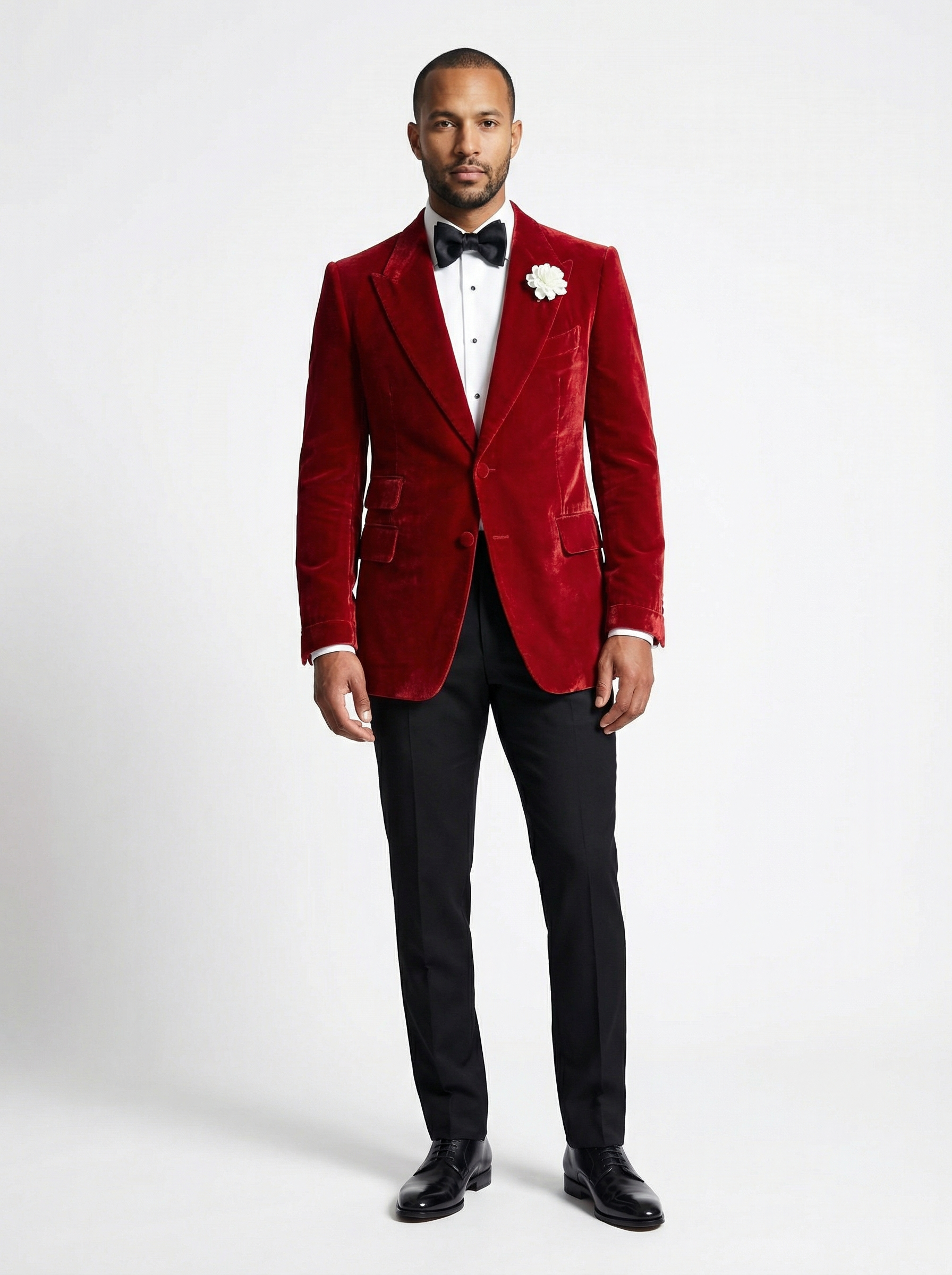 WP Rose Red French Velvet Non-Canvas Jacket Ensemble-thumbmail-3