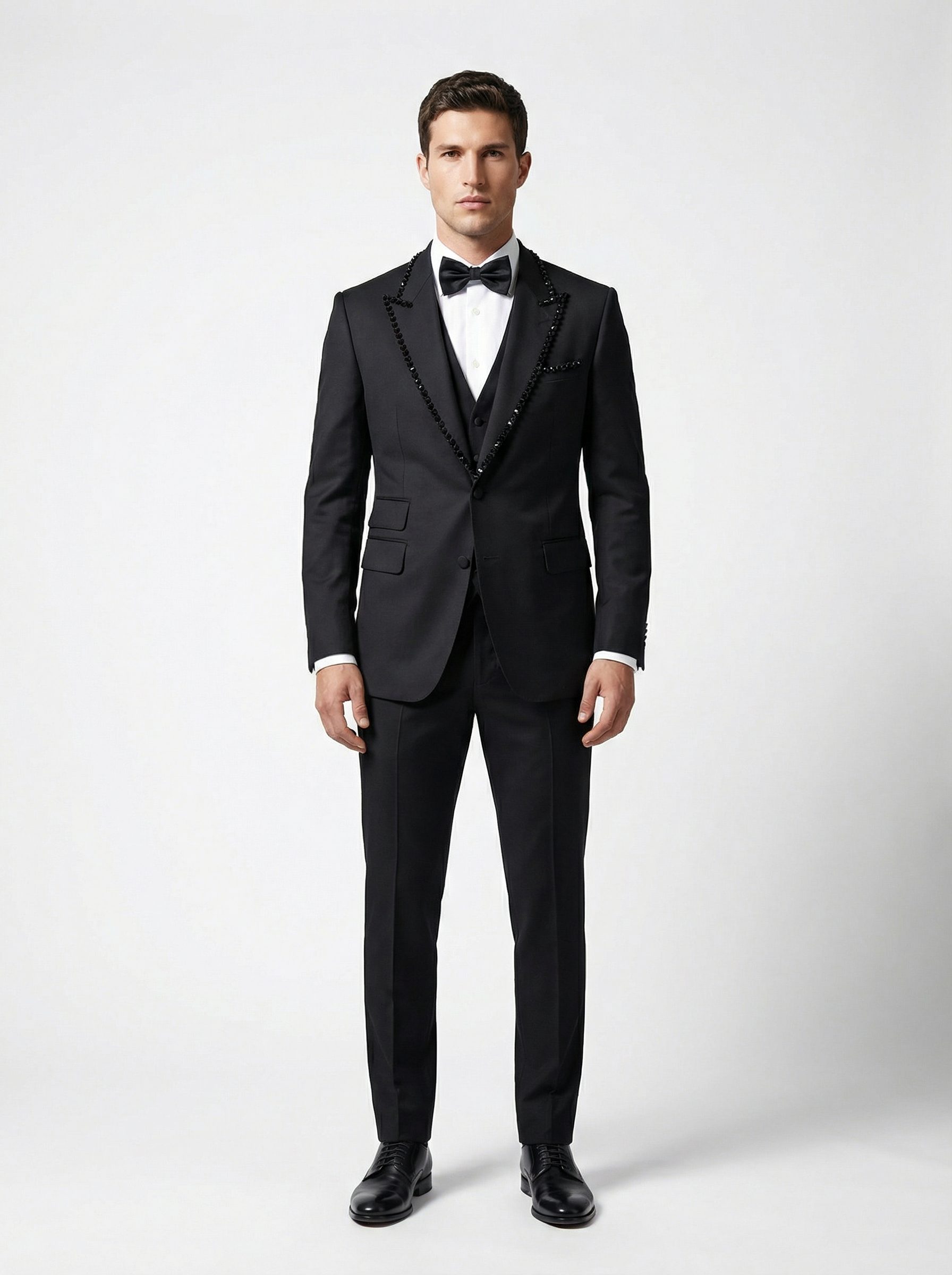 WP Super 220s Italian Wool Stone Dinner Suit-thumbmail-3