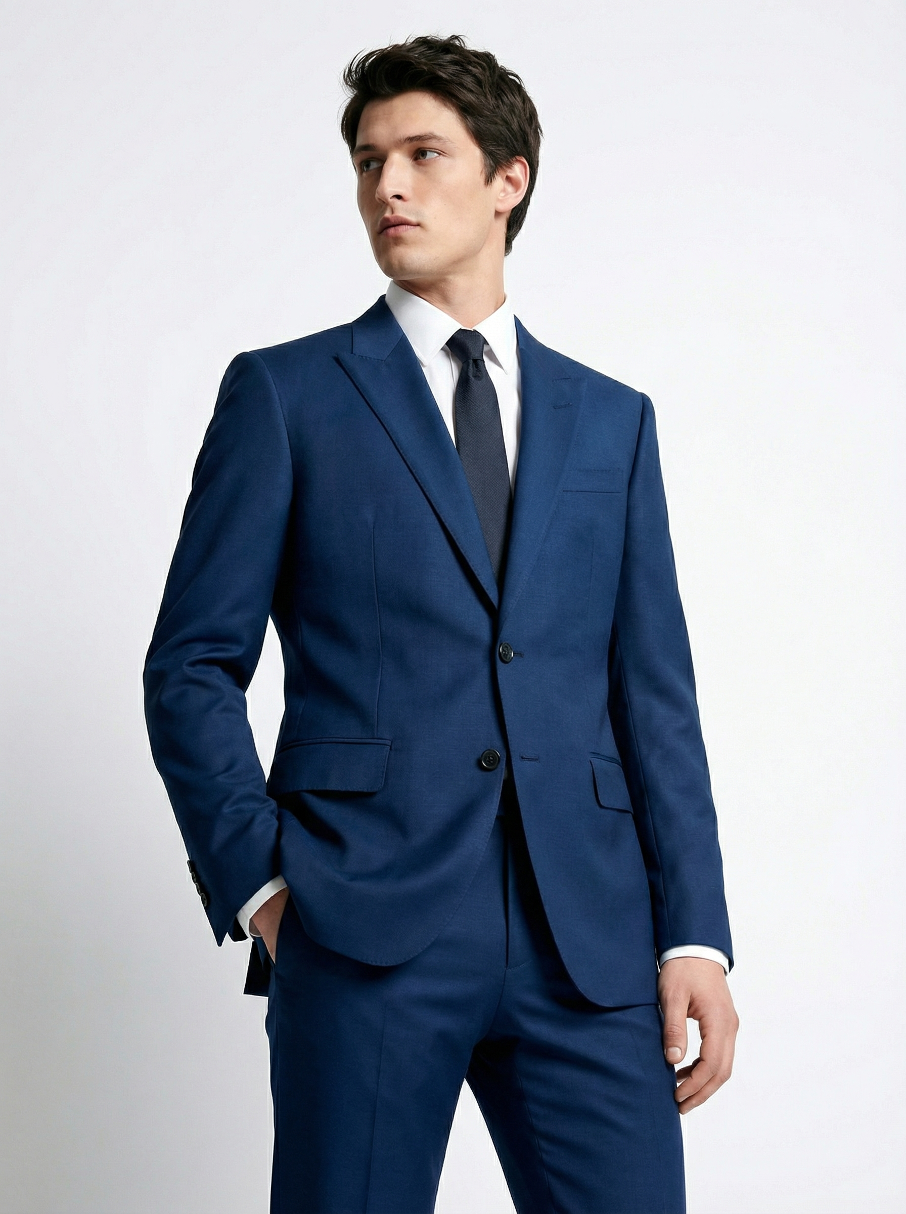 WP Midnight Royal Blue Sovereign Cut Suit in Super 180s Italian Wool-thumbmail-3