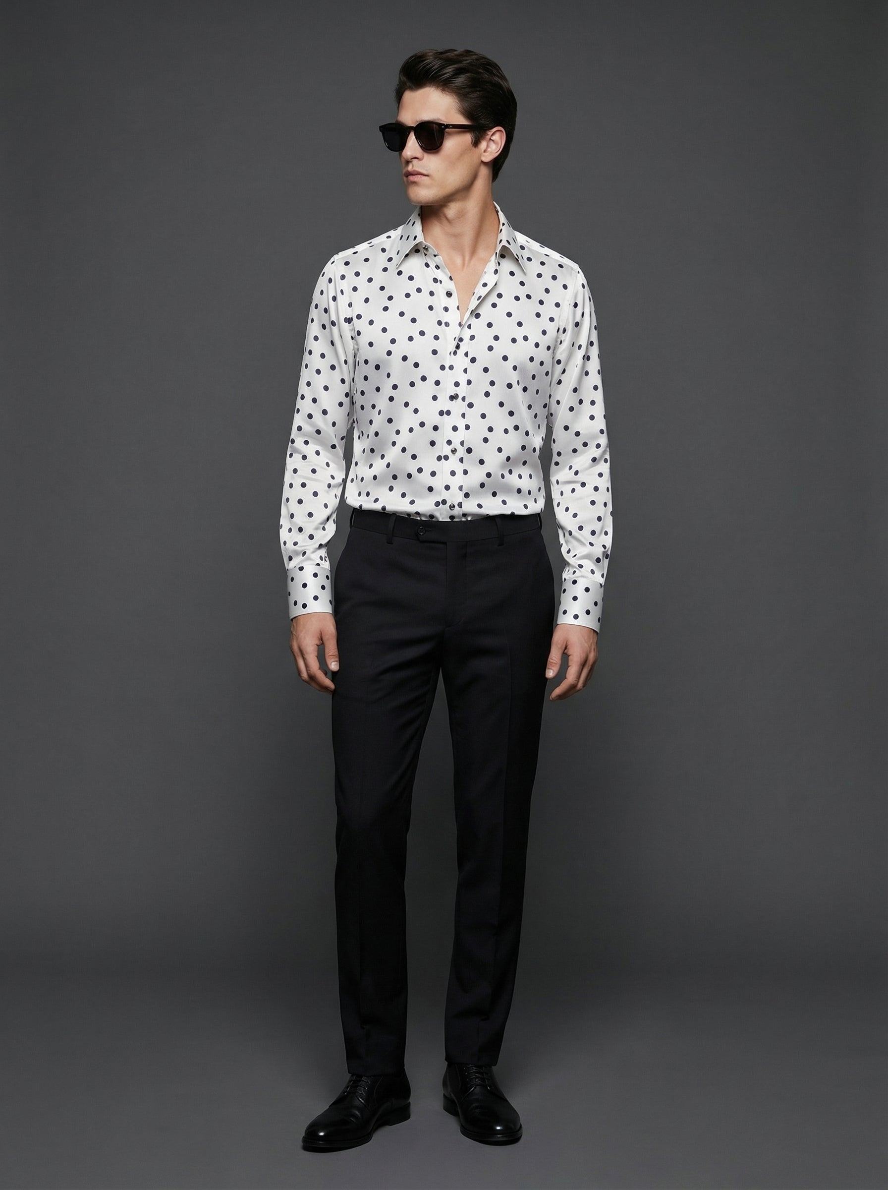 WP White Polka Dot Virgin Silk Shirt-thumbmail-4