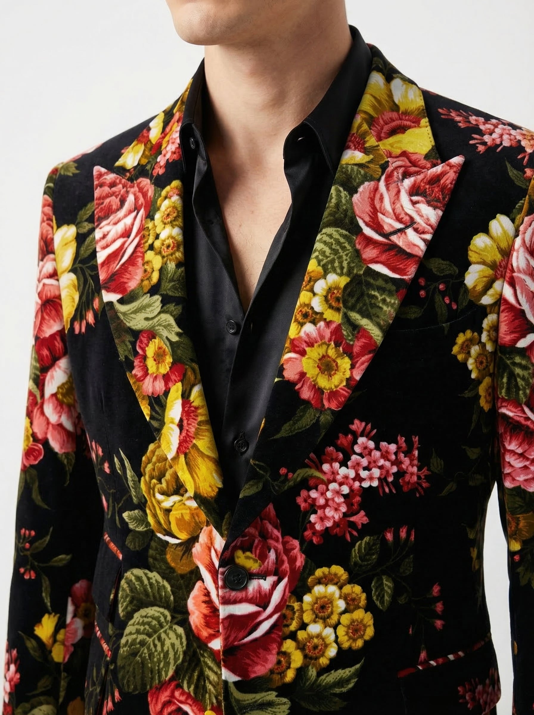 WP Velvet Suede Floral Jacket with Broad Naples
