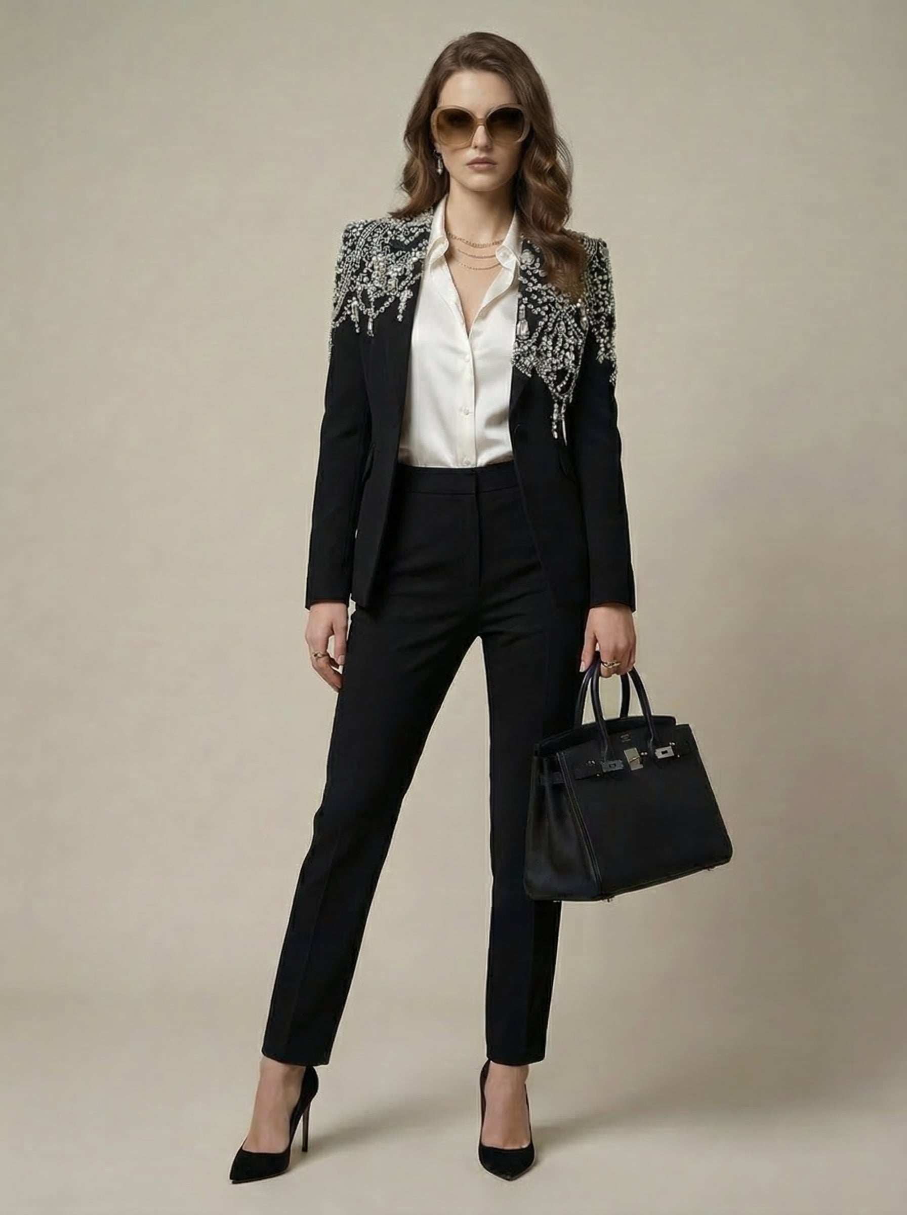 WP Super 180s Italian Wool Diamond-Cut Crystal Couture Ensemble-thumbmail-5