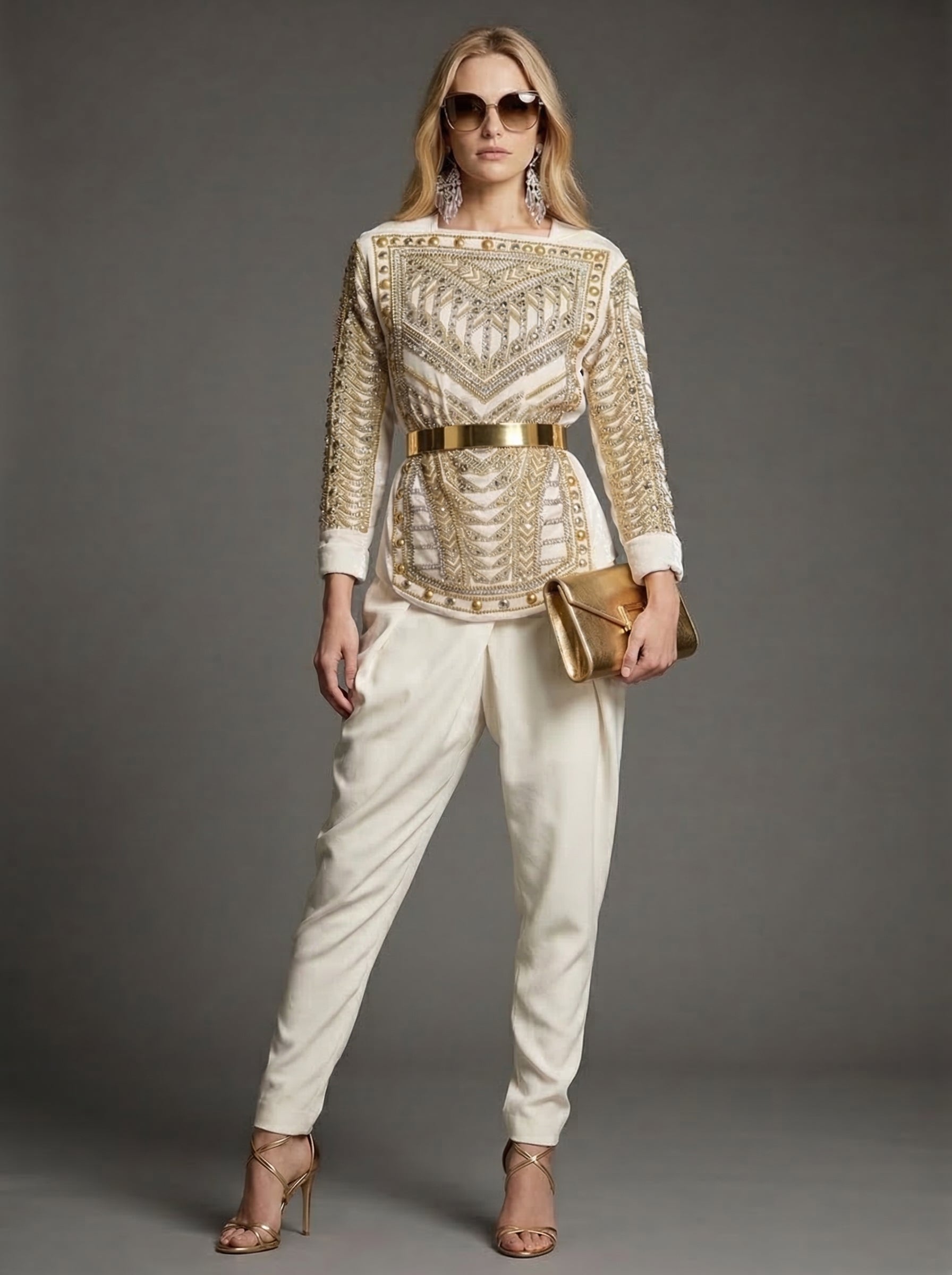 WP Off White & Gold Velvet Raysham Crystal Couture Ensemble-thumbmail-4