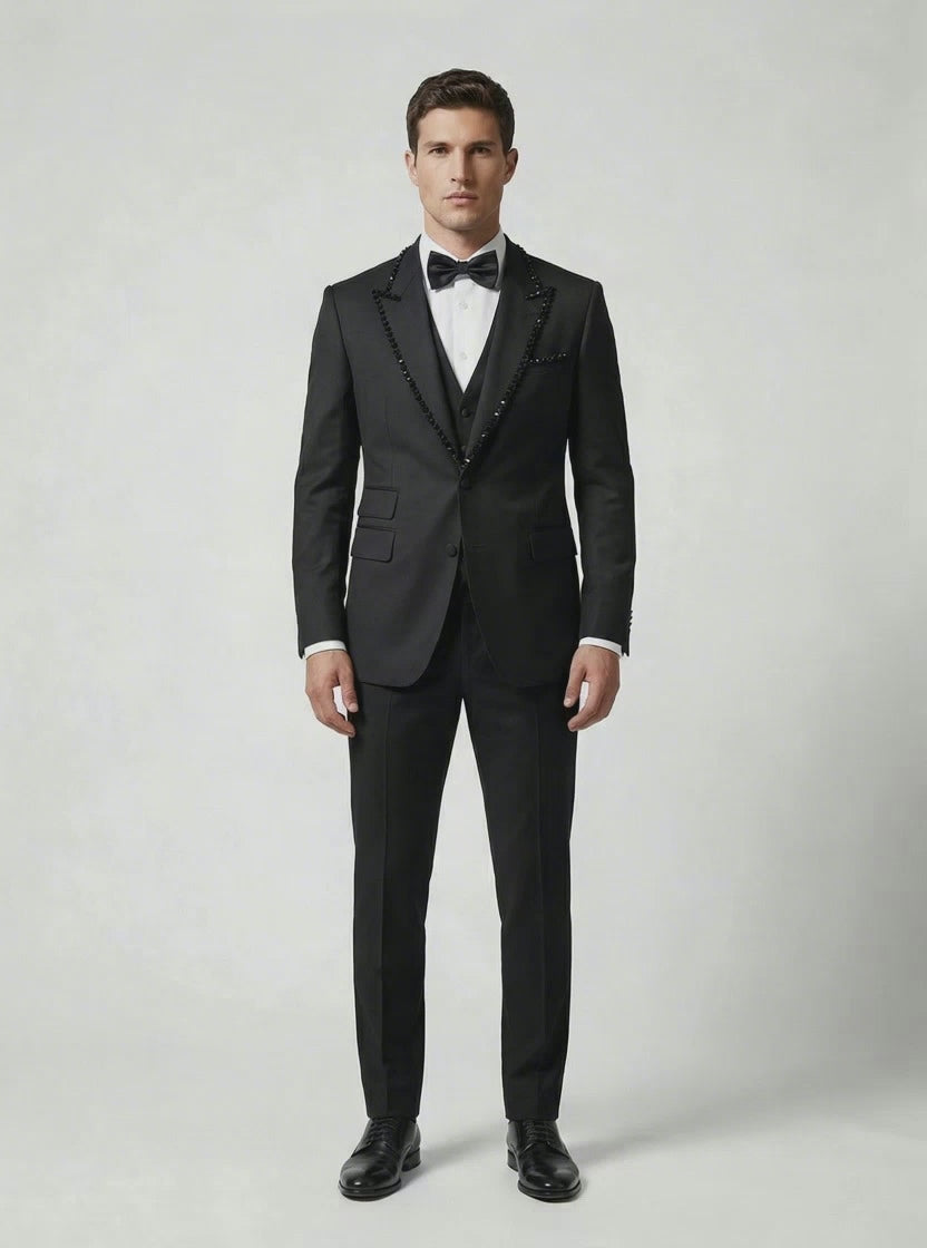 WP Super 220s Italian Wool Stone Dinner Suit-thumbmail-4