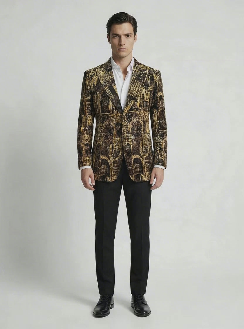 WP Couture Printed Velvet Jacket Suit-thumbmail-4