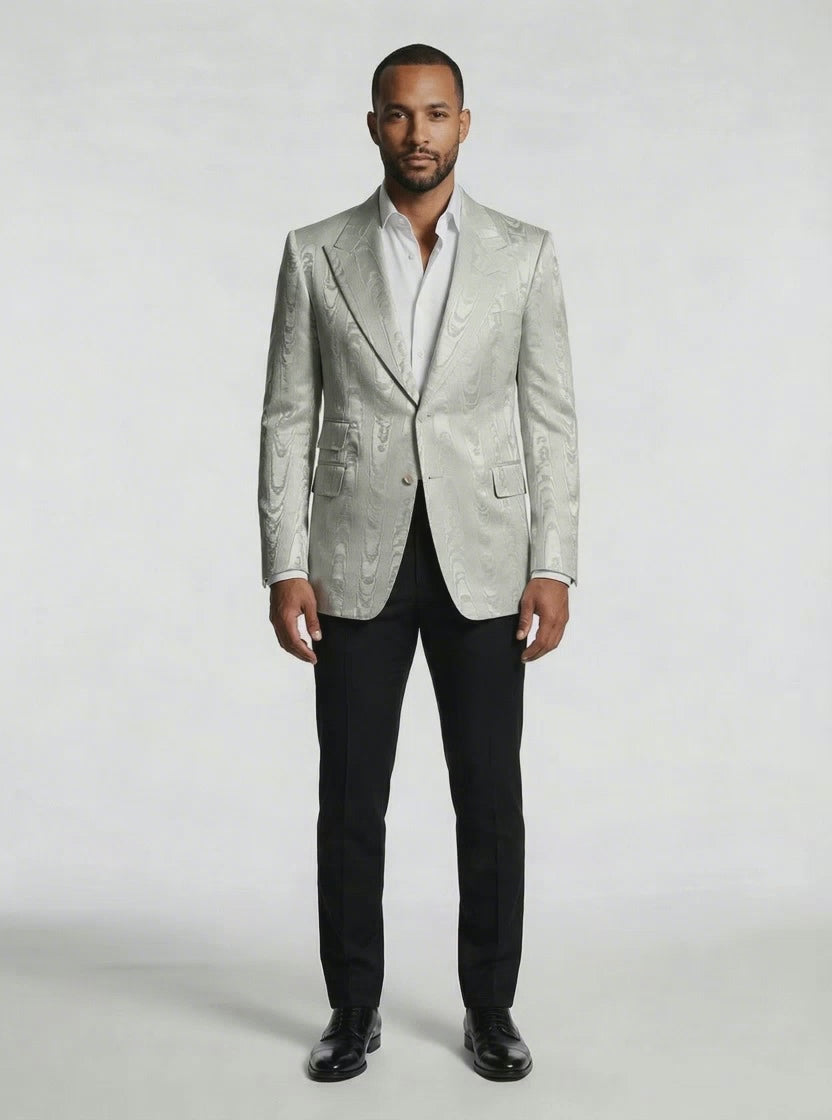 WP Embossed Texture Silk Jacket Suit-thumbmail-4