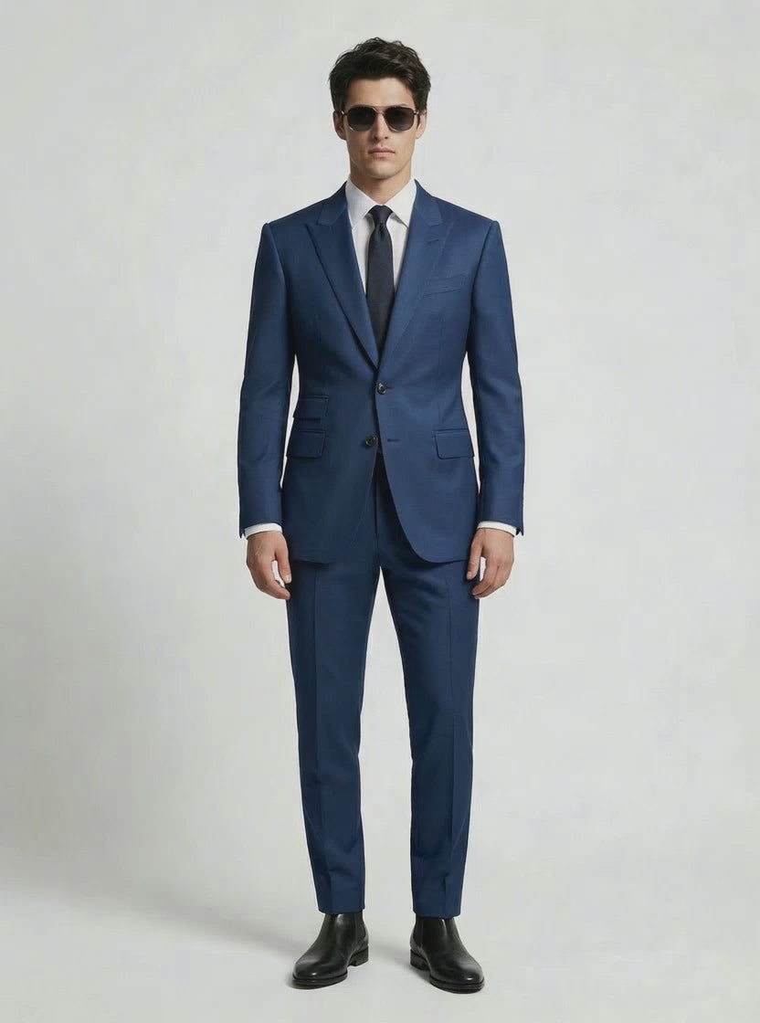 WP Midnight Royal Blue Sovereign Cut Suit in Super 180s Italian Wool-thumbmail-4