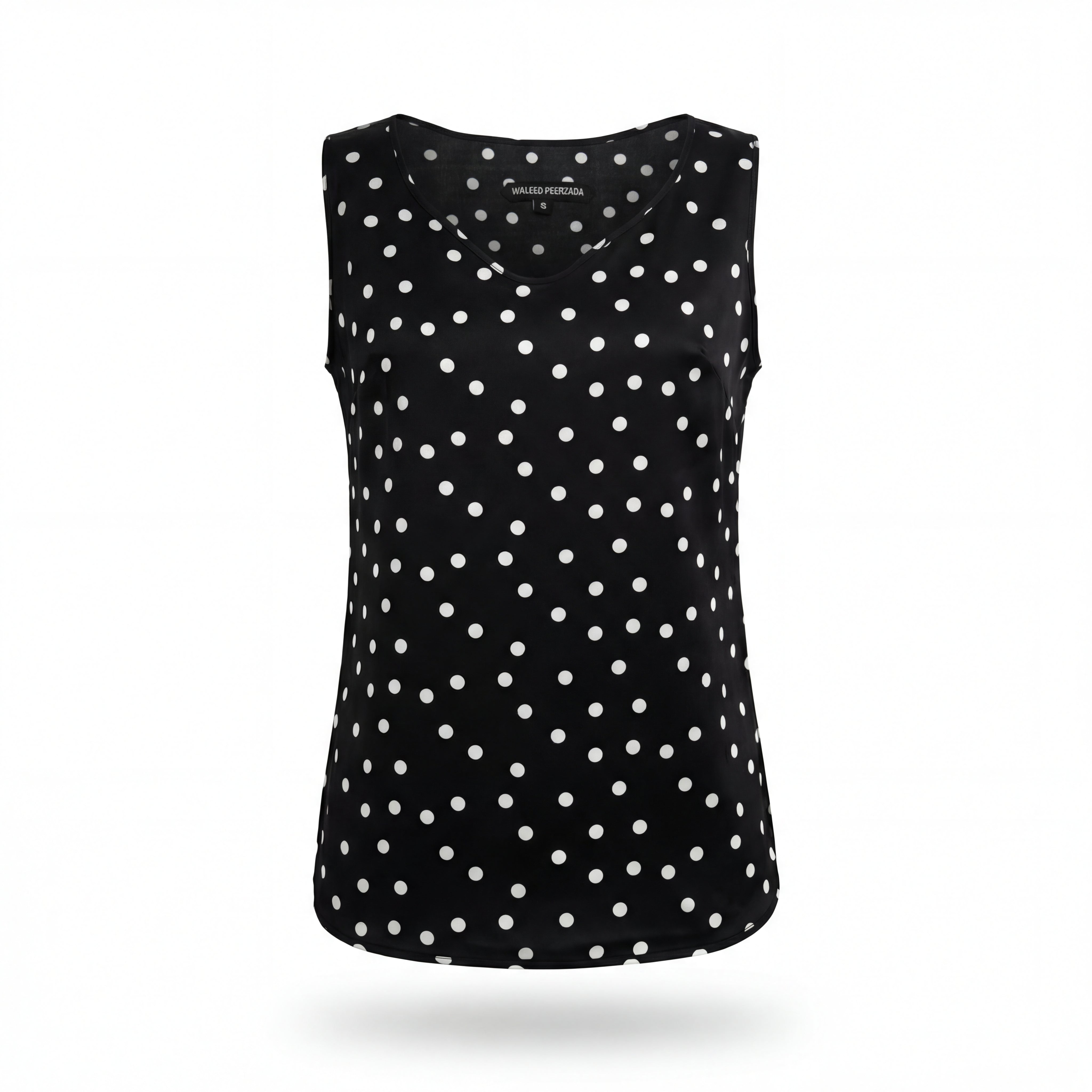 WP Black & White Polka Dot Virgin Silk Top & Trousers Set-thumbmail-4